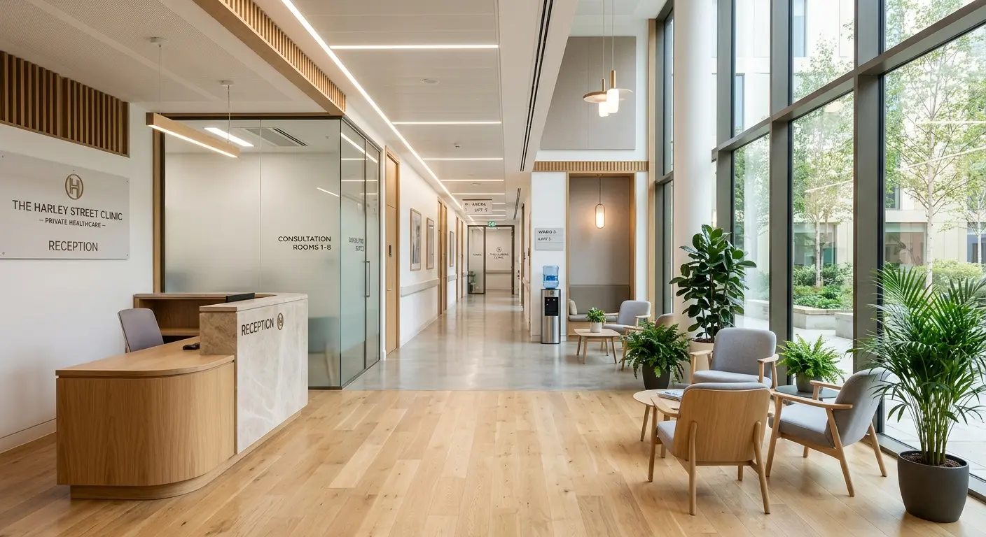 Modern private hospital interior